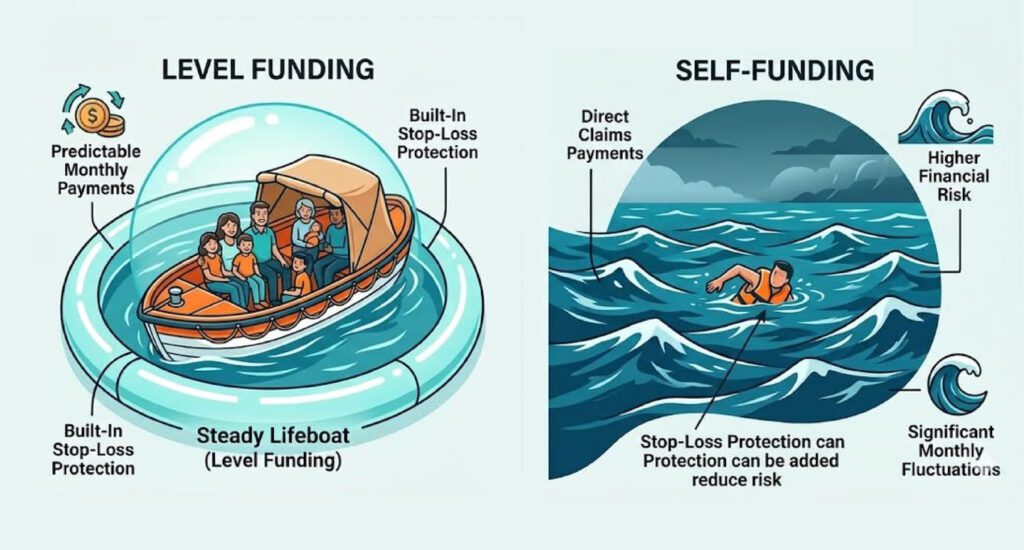 image of self funding and level funding models