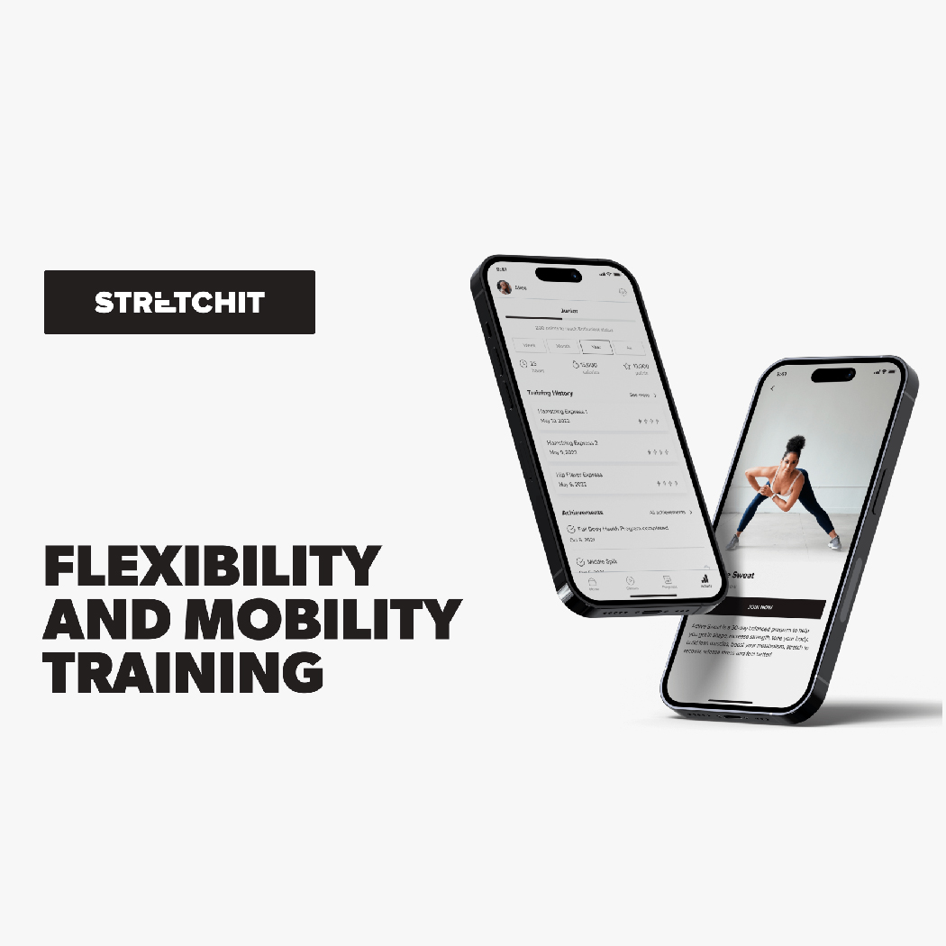 Image of STRETCHIT mobile app on cell phone